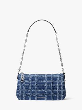 【精品】MICHAEL KORS Empire 中号丹宁牛仔单肩包腋下包