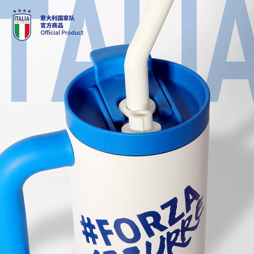 意大利国家队官方商品 | 欧洲杯限定款大容量队徽吸管杯蓝衣军团 商品图3