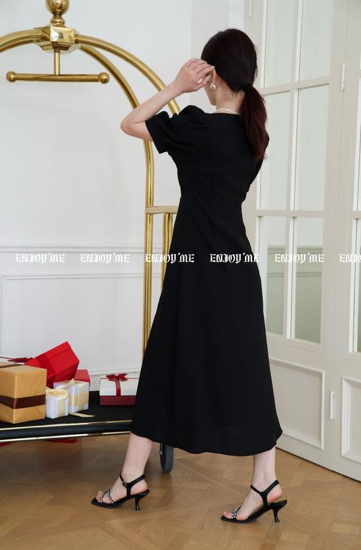 【门店同款】ENJOY夏季赫本风方领开叉连衣裙 157844092 商品图8
