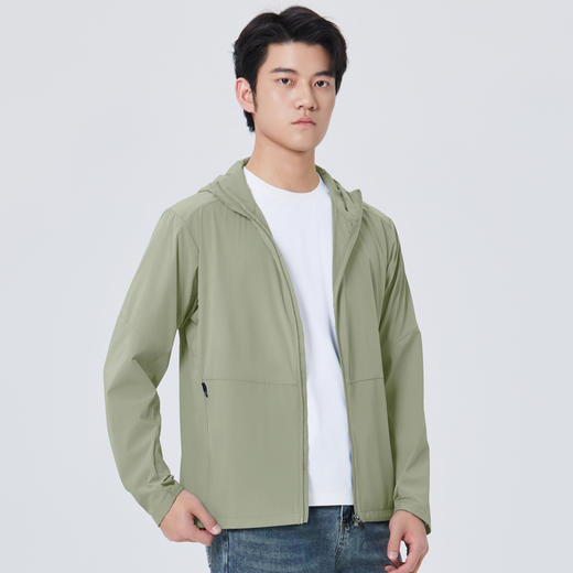 【防晒+凉感】圣得西连帽休闲防晒衣男夏季弹力薄款外套 商品图3