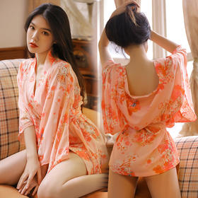 霏慕日系樱花印花和服7971