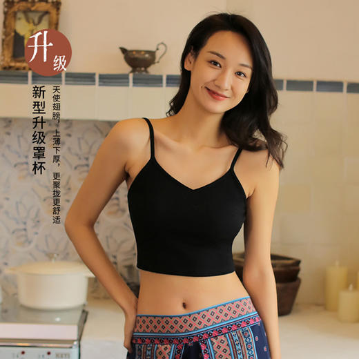 夏【一体打底内搭】美背露脐文胸 小吊罩杯女 u型网红少女聚拢抹胸内衣  商品图1