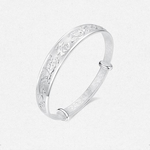 周大生足银推拉宝宝手镯百福具臻有福手镯龙凤送福手镯福满盈手镯周岁礼 商品图2