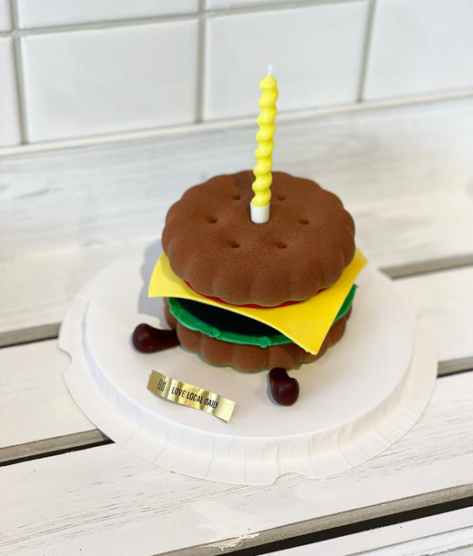 emoji汉堡🍔（蜡烛颜色和款式随机）·慕斯蛋糕 商品图2