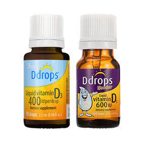 Ddrops  婴儿纯维生素D3滴剂蓝色款 2.5ml90滴/紫色款2.8ml100滴