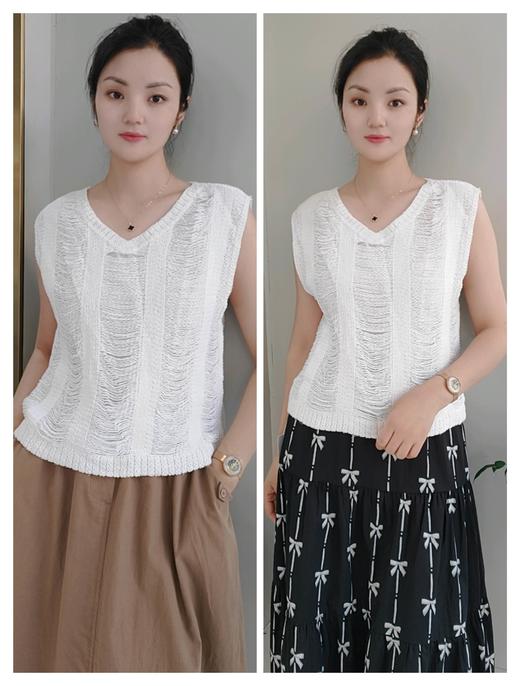 483038蕾丝V领背心上衣T 商品图0