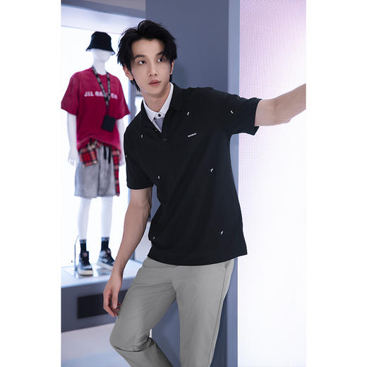【新品上新】HX 春夏季翻领短袖T恤Y102420057101POLO杉 商品图4