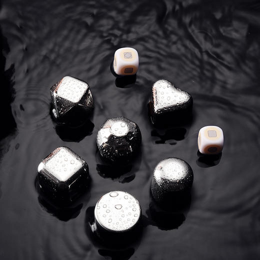 Circle Joy 圆乐304不锈钢速冻金属冰块威士忌洋酒冰粒冰酒石 商品图3