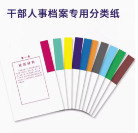 【仅供集采】 西玛干部人事十大分类纸 加厚80G 10套/包的
