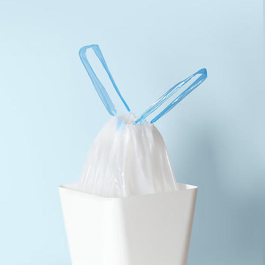 【13.9到手75只！抽绳式垃圾袋】穿绳式垃圾袋,提拎更方便，轻松收口，一拎就走，一款不脏手的垃圾袋，家用加厚清洁袋L 商品图3