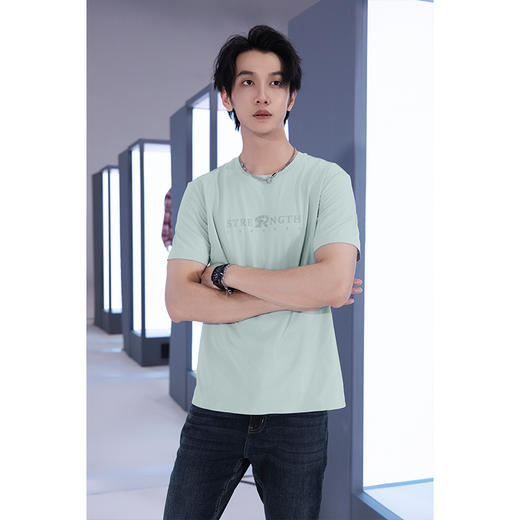 【新品上新】HX 夏季圆领短袖T恤合体版型/Y102420093101 商品图1