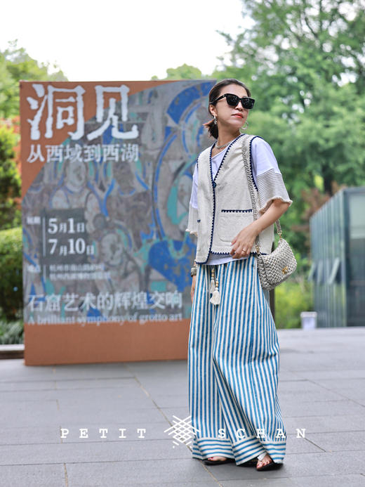 PETIT SCHAN小闪 CLO#514 Random romance 随机的浪漫 纯棉彩点色织贝壳绣文艺马甲 商品图2