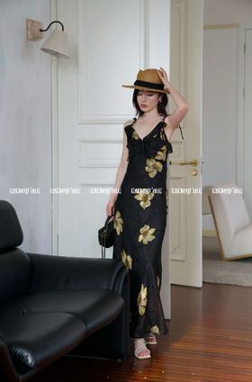 【门店同款】ENJOY夏季法式印花吊带裙 158044062