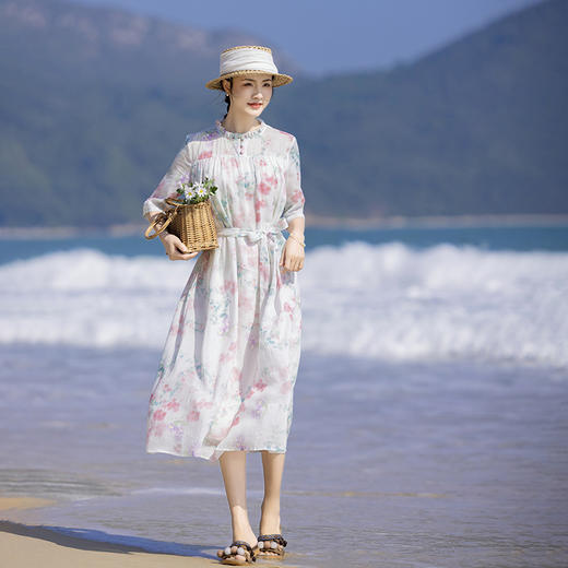 新中式女装，苎麻连衣裙TT96162 商品图0