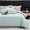 【维科家纺】60S天雪长绒棉A类抑菌四件套-撞色款（蓝灰） 商品缩略图1