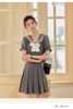 鹿向南《墨尔本早课》灰色短款学院风半身裙LXN305155BSQ 商品缩略图1
