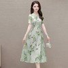 新中式印花中长款，修身时尚连衣裙QYM-OMS-XQA469-L 商品缩略图1