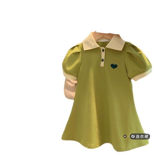 【清新甜美！夏款女童连衣裙】2024夏装新款女童洋气连衣裙 儿童宝宝时髦飞袖 POLO裙网红夏季裙子-QQ 商品图4