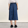谜底松紧腰牛仔半身裙2024年夏款复古风高腰抽绳长半裙242MB0601 商品缩略图2
