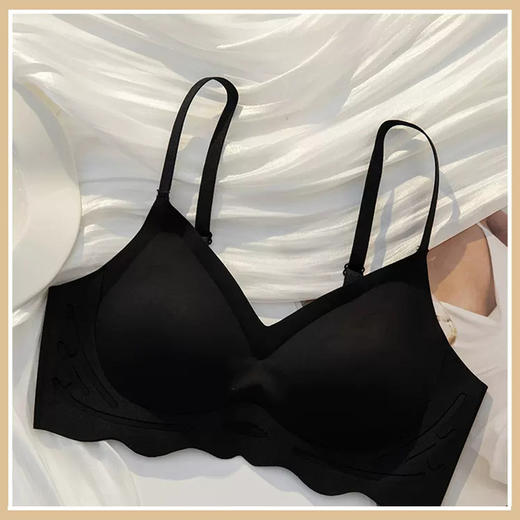 【多色选择，每天一套不重样】云感无痕内衣女 小胸聚拢 显大舒适薄款 一体式固定杯 运动少女文胸罩-QQ 商品图9