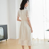 米思阳2025夏季新款新中式花边袖连衣裙绣花盘扣设计感A字裙2558 商品缩略图2