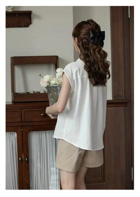 夏季新款短袖Polo领小衫 简约牛耳袖 设计感 透气舒适 衬衫上衣