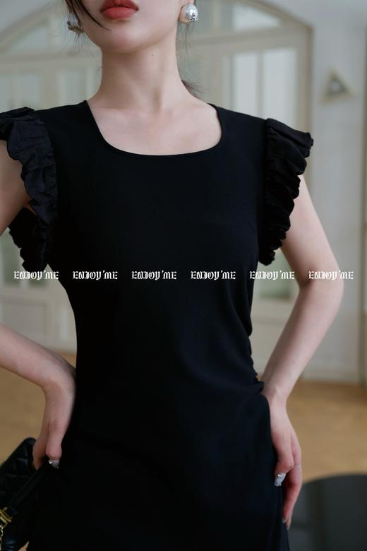 【门店同款】ENJOY夏季木耳飞袖方领连衣裙 157943656 商品图6