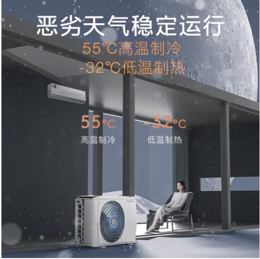 COLMO（110830）筑境壁挂式 1.5匹 新一级能效 变频冷暖 自清洁 AI智能 卧室客厅无风感新风空调挂机 KFR-35GW/CA1 商品图2