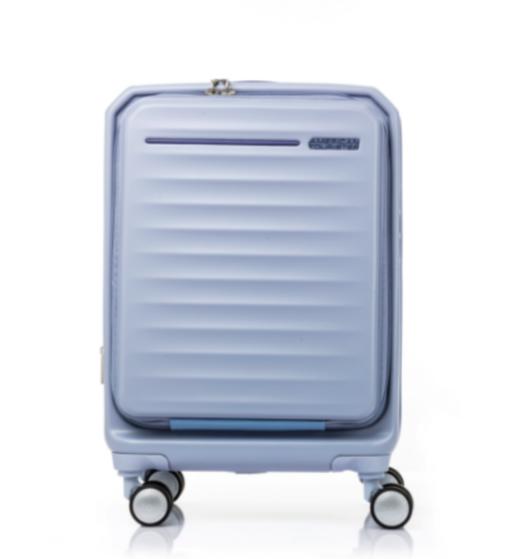 【美旅】胖胖箱 大容量 PC材质  前开口 USB充电口 独立电脑隔层  扩展层 双层防爆拉链 外置拉杆 减震轮滑 侧脚垫挂钩 HJ3 商品图1