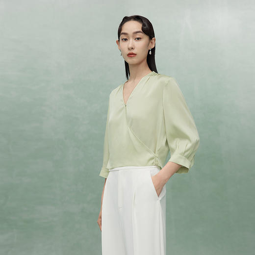【商场同款】麦檬夏真丝衬衫5E612S441Q 商品图2
