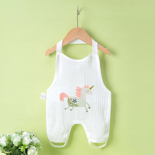 【超值2件装！】婴幼儿纱布连腿肚兜新生儿护肚宝宝夏季薄款睡袋防着凉围裙 商品图9