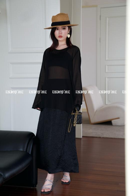 【门店同款】ENJOY夏季法式一字带水钻小跟拖鞋 157347432 商品图1