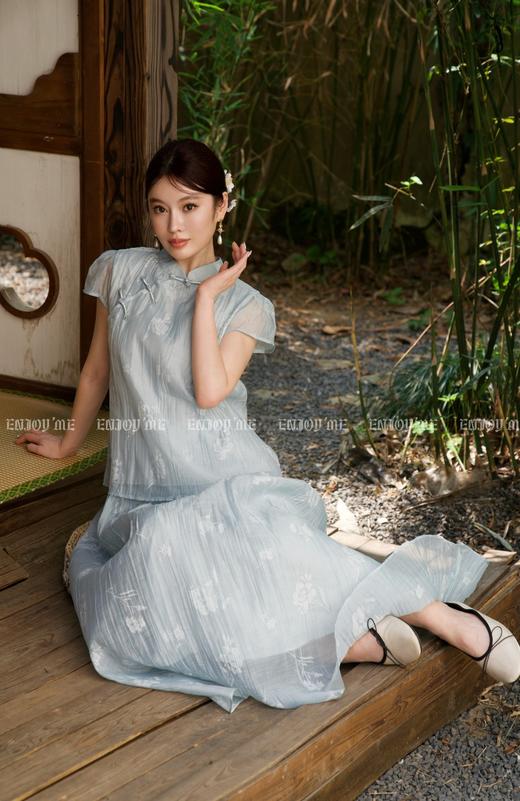 【门店同款】ENJOY夏季云敛-步步“升”花花影旗袍套装 158042833 商品图2