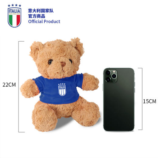 意大利国家队官方商品 | ITALIA 欧洲杯蓝色球衣小熊玩偶公仔周边 商品图3