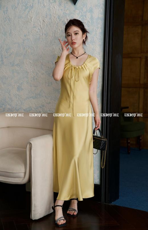 【门店同款】ENJOY夏季智性-胸口抽绳连衣裙 158148515 商品图1