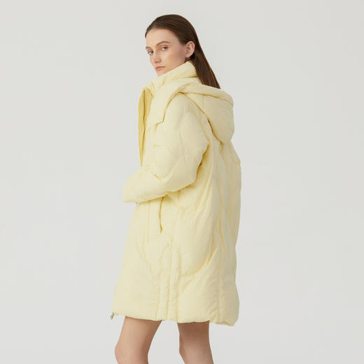 谜底中长款羽绒服女2023冬款设计感宽松保暖鹅绒面包服234MY1469 商品图2