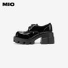 MIO米奥秋季圆头高跟松糕鞋小众设计时髦厚底酷飒牛津鞋女M244530272 商品缩略图1