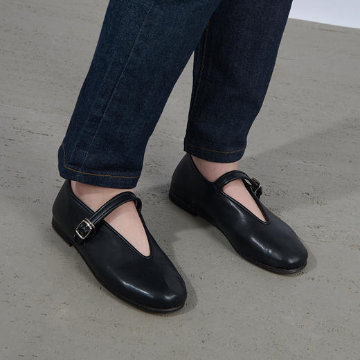 内联升女鞋手工单鞋镶芯皮底皮便木兰元口一代鞋7230A 商品图1