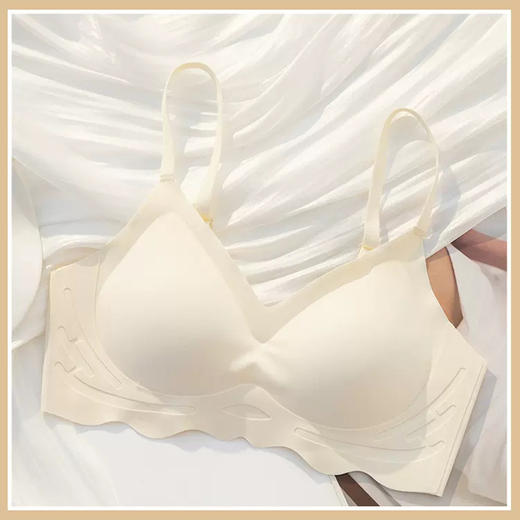 【多色选择，每天一套不重样】云感无痕内衣女 小胸聚拢 显大舒适薄款 一体式固定杯 运动少女文胸罩-QQ 商品图8