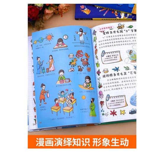 【全3册】儿童漫画趣味数学+物理+化学启蒙书 商品图4