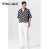 PINLI品立新款潮牌宽松印花短袖衬衫男士夏季衬衣B212613375 商品缩略图5