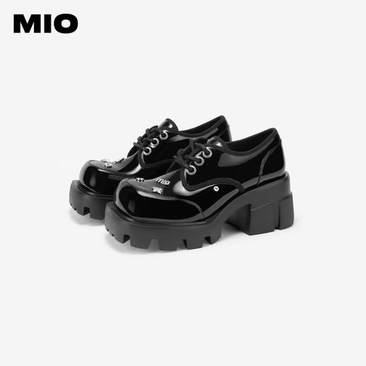 MIO米奥秋季圆头高跟松糕鞋小众设计时髦厚底酷飒牛津鞋女M244530272 商品图3