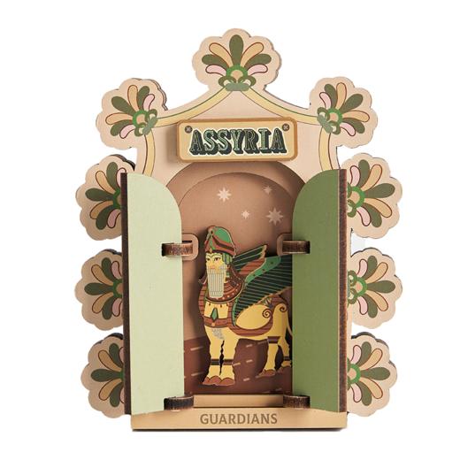 大英博物馆x苏州博物馆亚述系列 生命之树开门  狮子旋转 圣人浮雕 木制冰箱贴 商品图4