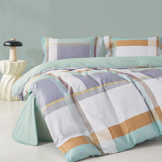 【维科家纺】全棉四件套纯棉被套床单三件套简约撞色麦凯 商品图4