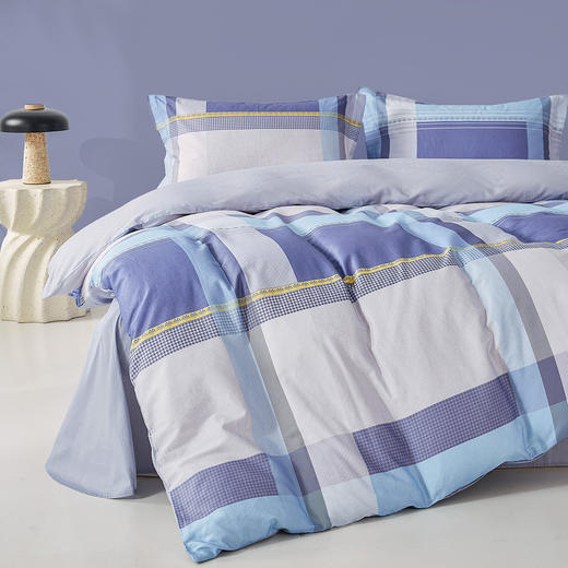 【维科家纺】全棉四件套纯棉被套床单三件套简约撞色麦凯 商品图4