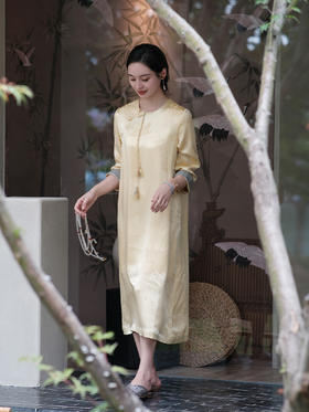 微瑕秒杀 |限量款 |STJINGx凯喜雅x故宫 |锦簇惊鸿旗袍裙 (不退不换)