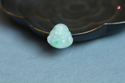 天然翡翠笑佛吊坠 配精美挂绳 商品图0