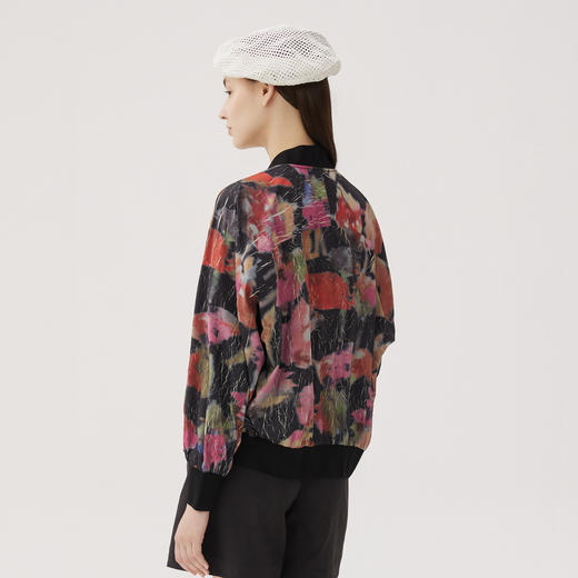 谜底薄款外套长袖女2024夏季款复古风百搭空调房棒球服247MW5059 商品图2