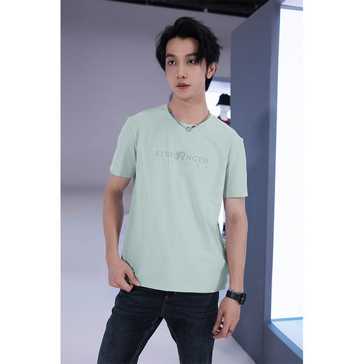 【新品上新】HX 夏季圆领短袖T恤合体版型/Y102420093101 商品图0