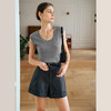 OLrain欧芮儿灰色无袖针织衫女夏季2024年新款简约百搭U领背心 商品缩略图1